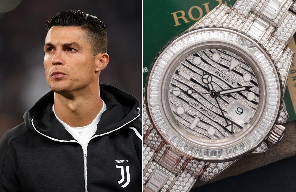 Cristiano Ronaldo's Rolex GMT Master II Ice ©Jose Breton- Pics Action/Shutterstock.com | @timetidewatches/Pinterest