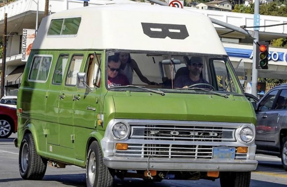 Gerard Butler - 1970s Ford E-Series Camper Van @starsandtheircars/Instagram