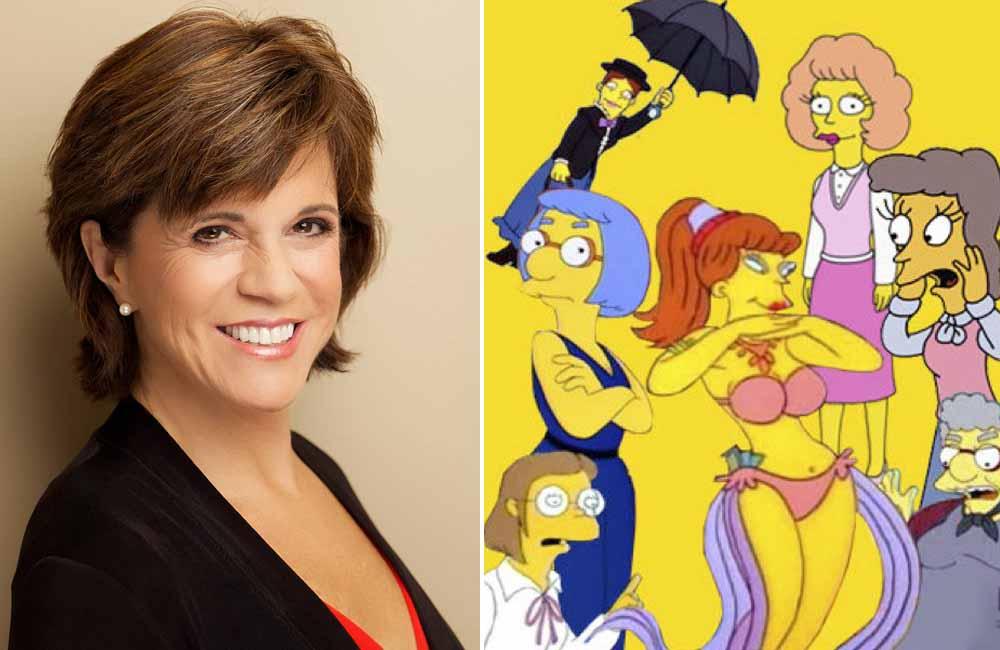 Maggie Roswell The Simpsons ©Tommy Collier/Wikimedia Commons | @WillPeraza/Twitter